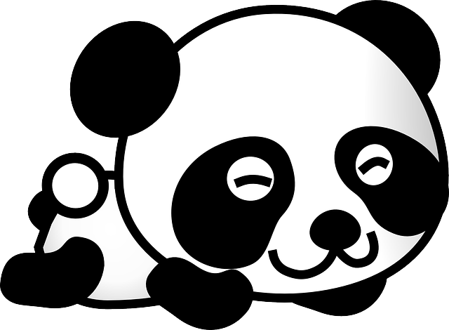 Collection Of Free Panda Vector Couple Download On - Clipart Panda (640x470), Png Download