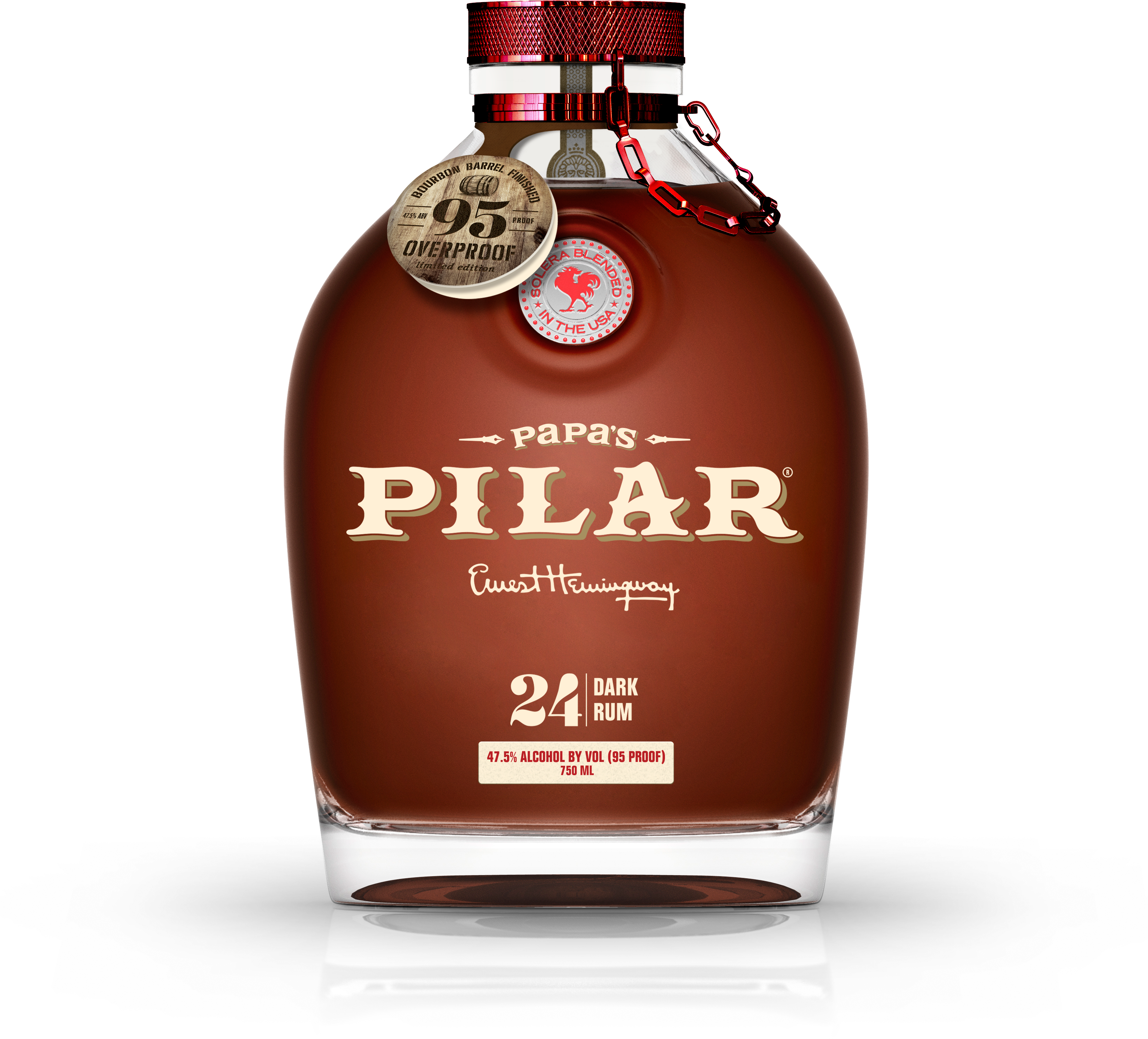 Papa's Pilar Dark Rum - 750 Ml Bottle (3300x3300), Png Download