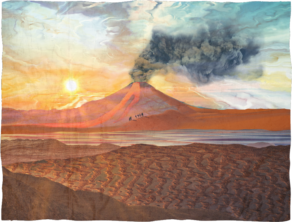 Lava Flow Fleece Blanket - Art (1024x1024), Png Download