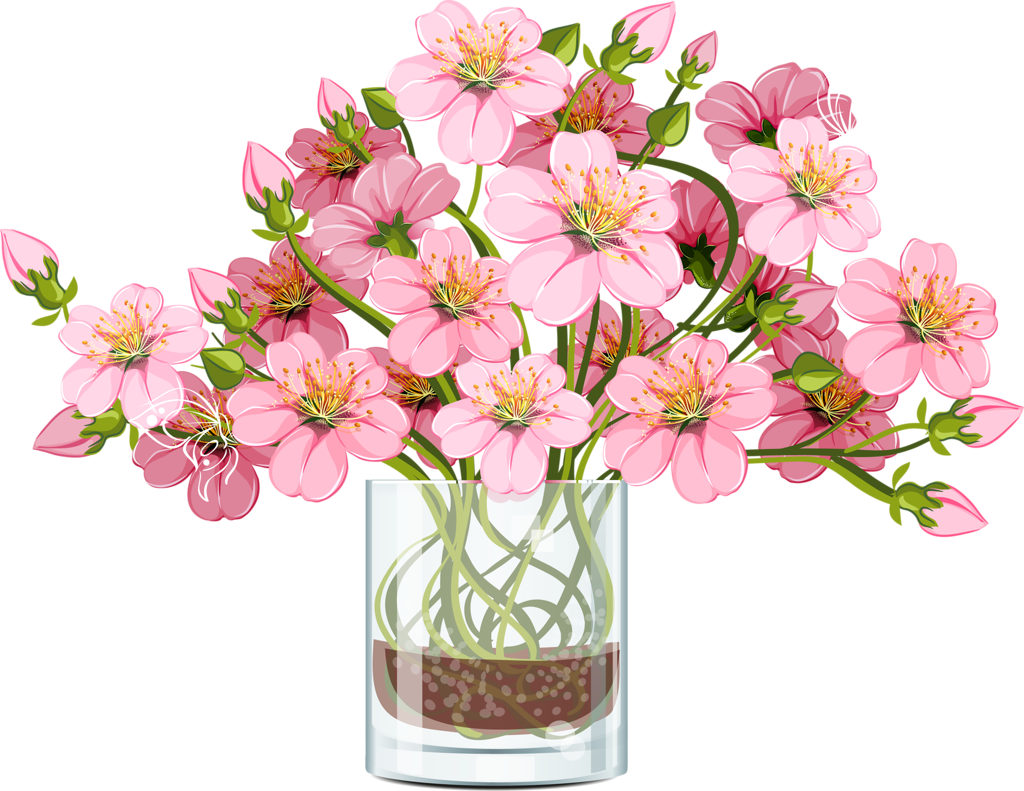 B Ca Png Doodles And Flowers - Цветочки 17х21, 9 Деталей, Объемная Открытка Vizzle (1024x791), Png Download