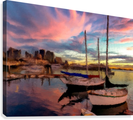 Picture Royalty Free Of The Bay David Dehner Canvas - Сан Диего Обои На Телефон (429x386), Png Download