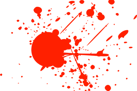 Vector Splashes Red - Blood Splatter Clipart Transparent (450x300), Png Download