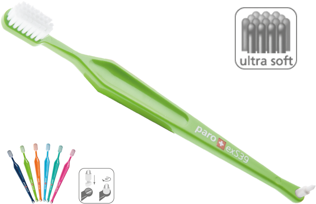 Paro® Exs39, Toothbrush With Single Tufted Brush, Ultrasoft - Paro S27l (683x484), Png Download