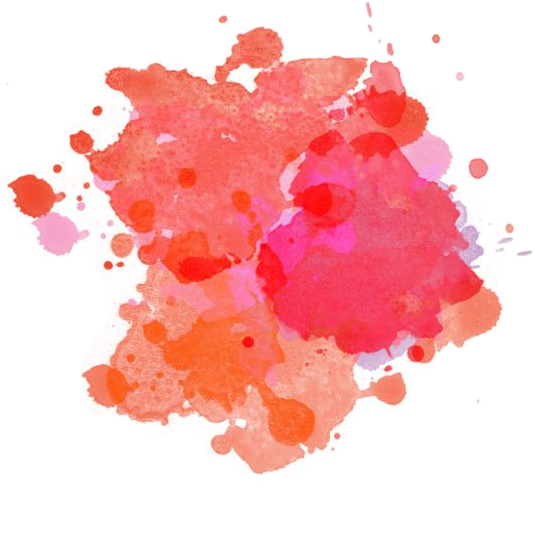 Red Art Interesting Splatter Paint Simple Brushfreetoed - Watercolor Splash Red Png (535x540), Png Download