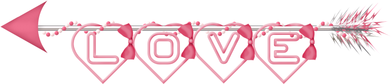 Pink Love Cliparts - Love Clip Art Png (780x188), Png Download