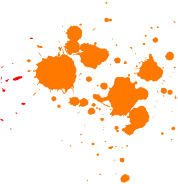 Orange Paint Splatter Transparent Png - Paint Splatter Transparent (400x400), Png Download