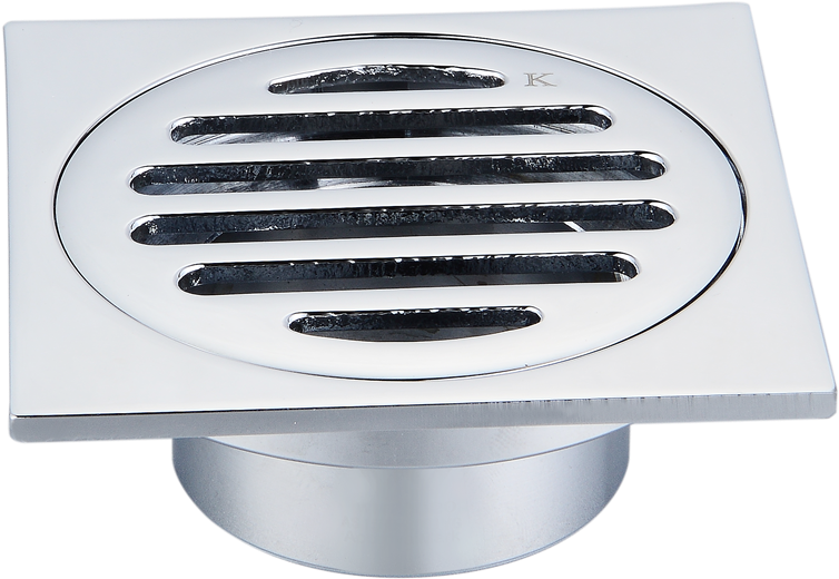 Kinetic 80mm Chrome Square Plated Floor Grate - Circle (800x800), Png Download