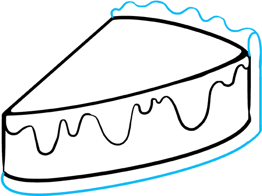 How To Draw Pie - Whipped Cream Drawing Easy (680x678), Png Download