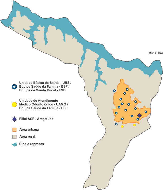 Mapa Aracatuba 05 2018 - Map (770x850), Png Download