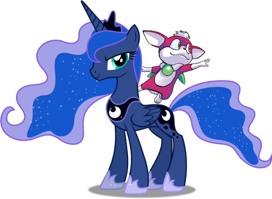 Chipluna - Mlp Fim Princess Luna Vector (930x683), Png Download