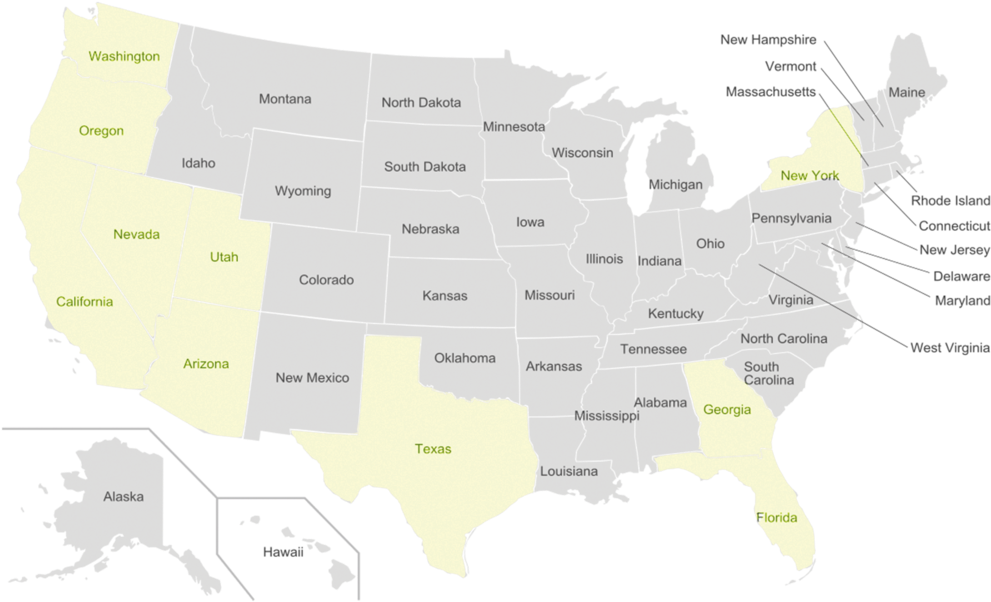 Mapa - Delaware Map Of Us (1000x695), Png Download