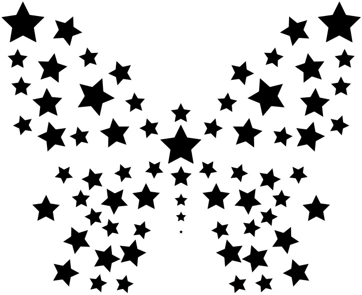 Borboleta De Estrelas Ramodeamora A - Star Circle Frame Png (725x591), Png Download