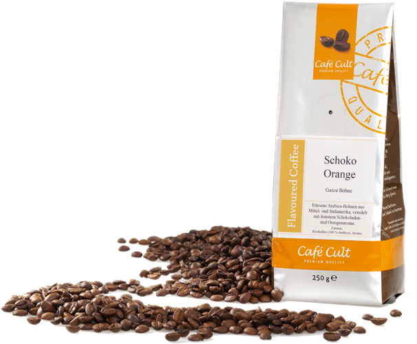 Café Naranja-chocolate Bolsa De 250 G - Flavoured Coffee Türkischer Honig (612x516), Png Download
