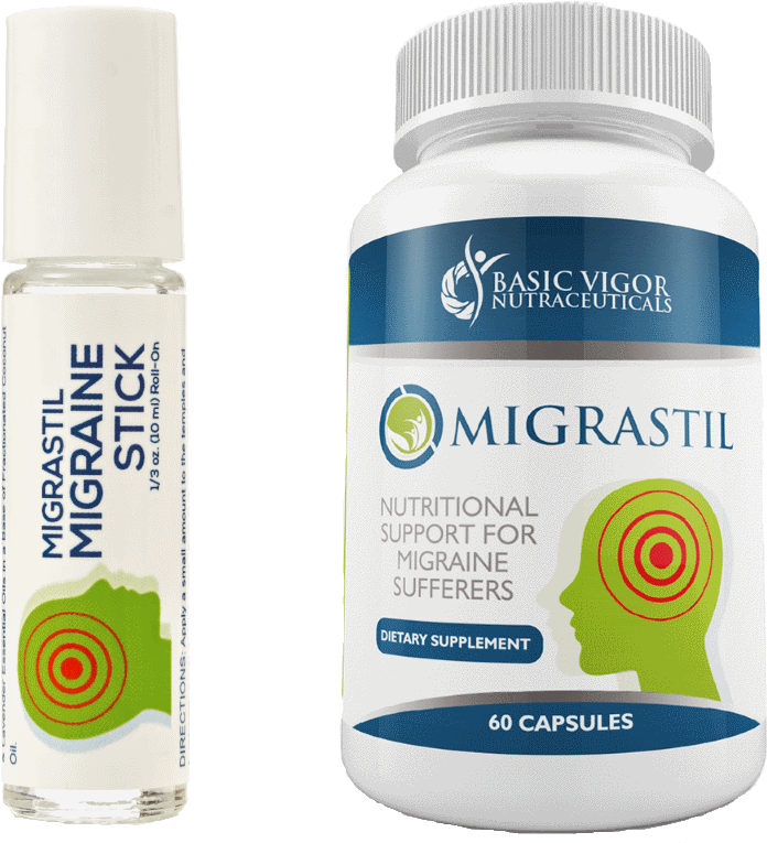 Migrastil - Feverfew Supplement Migraines (813x802), Png Download