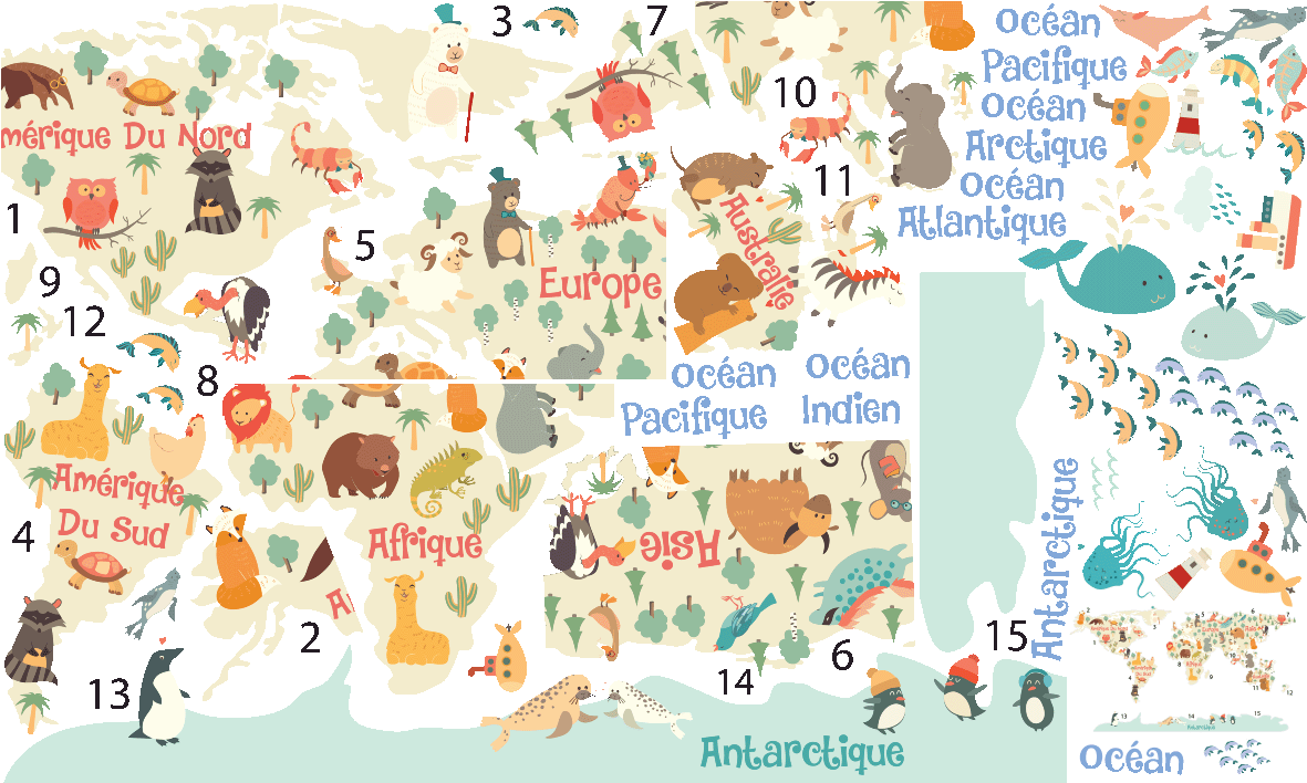 Sticker Carte Du Monde Pastel Ambiance Sticker Col (1200x1200), Png Download