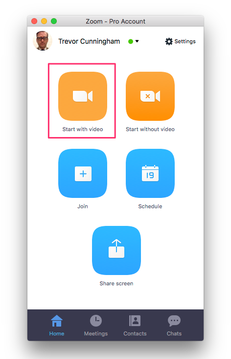 Start Your Zoom Client Software And Click The Start - Zoom Application (472x731), Png Download