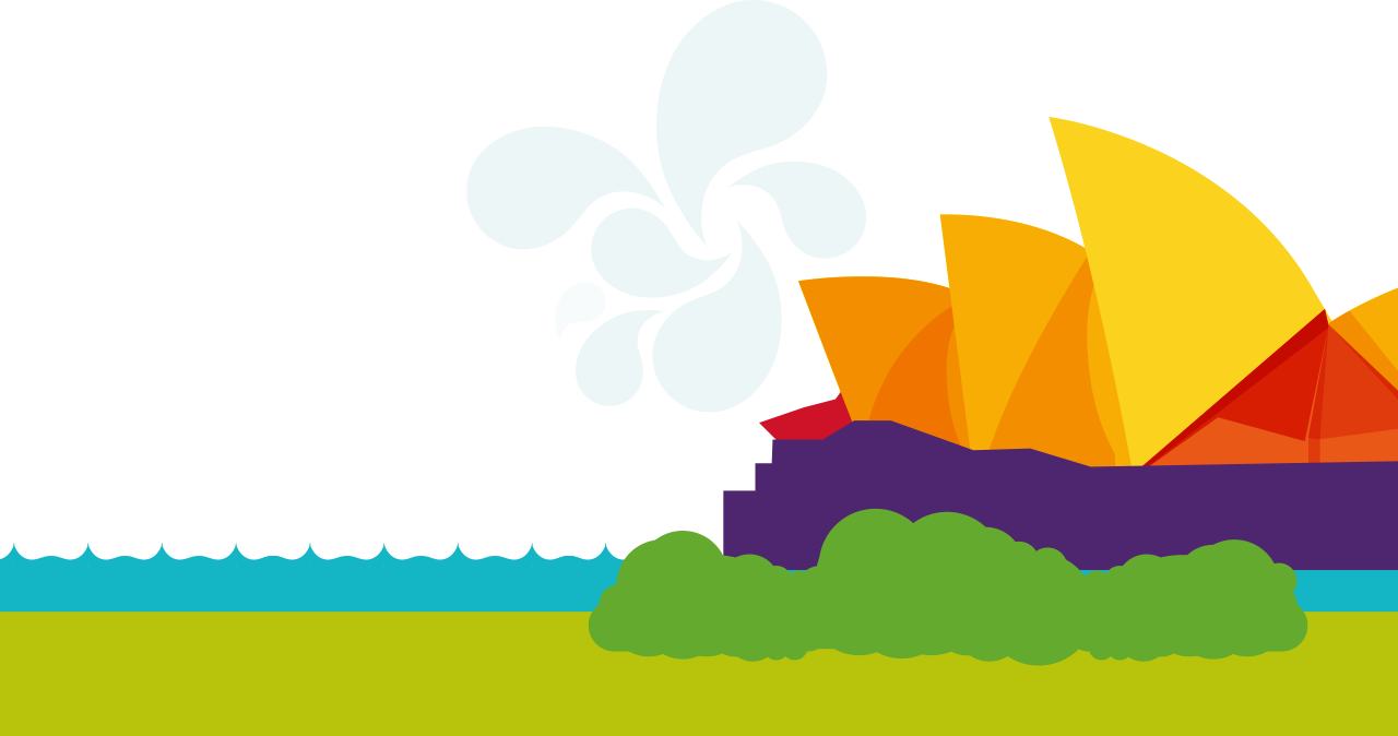 Australia And New Zealand - Illustration (1280x674), Png Download