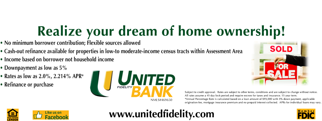 Share This Entry - United Fidelity Bank (1124x422), Png Download