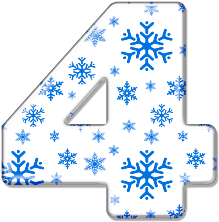Фотки Copos De Nieve, Recursos Educativos, Nombres, - Christmas Number 9 Png (722x727), Png Download