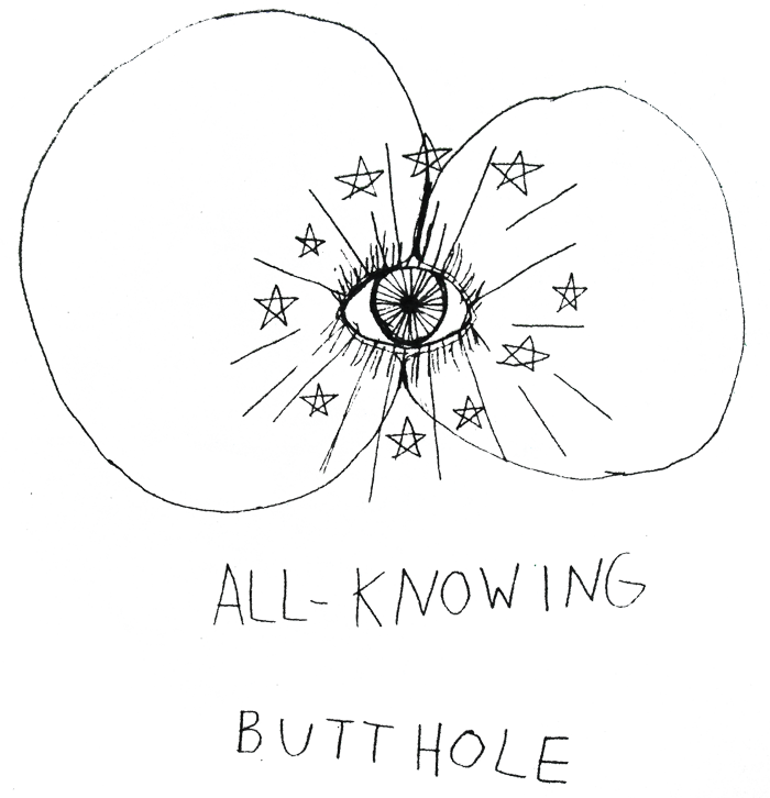 Butthole Drawing Man - Circle (700x726), Png Download