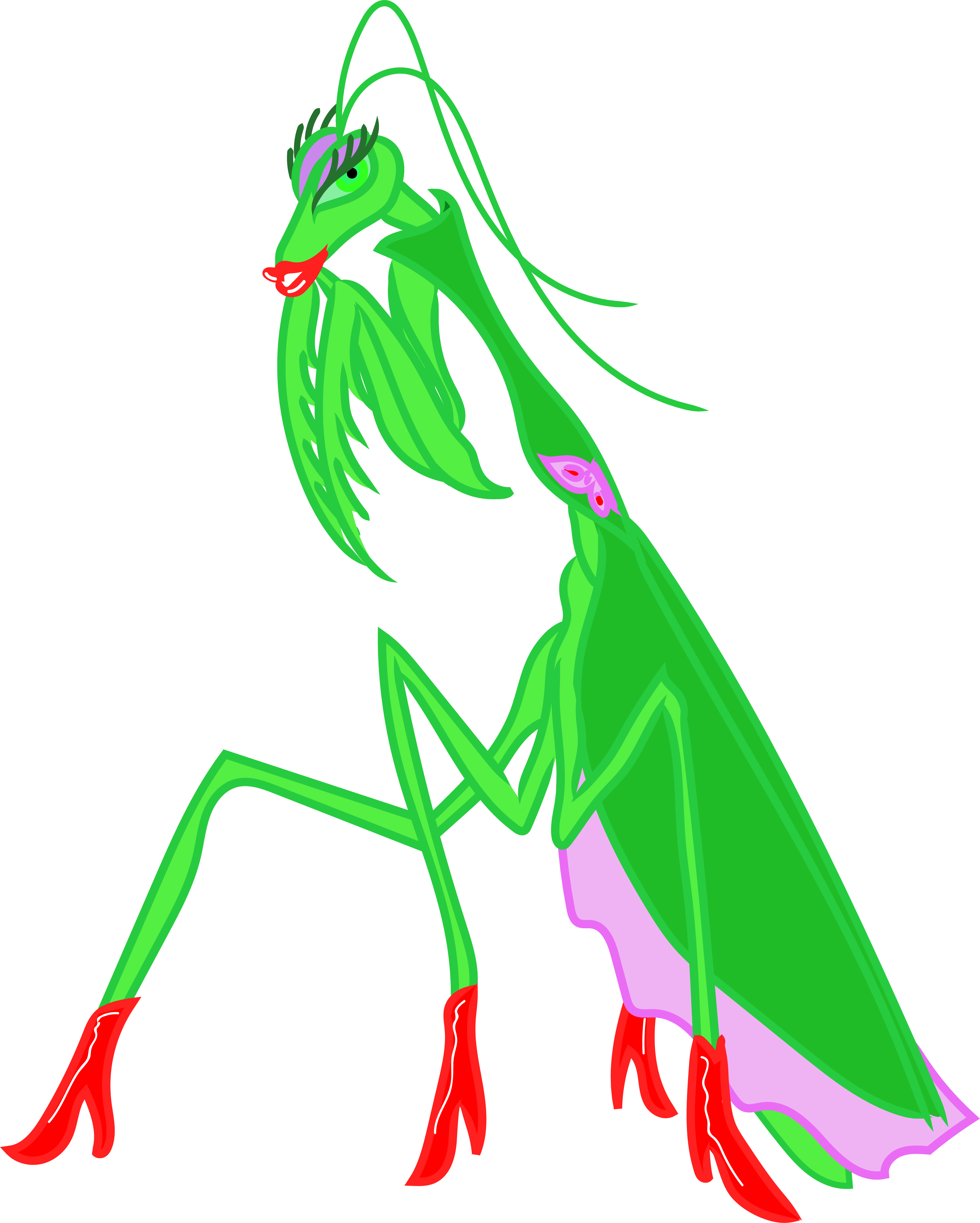 Are You A Femme Fatale, Like This Praying Mantis Make - Illustration (3870x4827), Png Download
