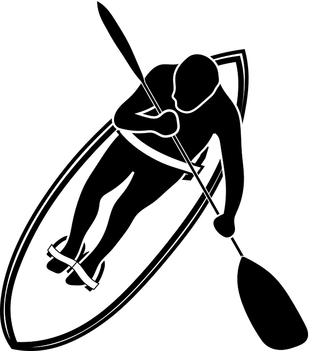 Surfing Clipart Surf Boat - Paddle Boarding Transparent Background (634x720), Png Download