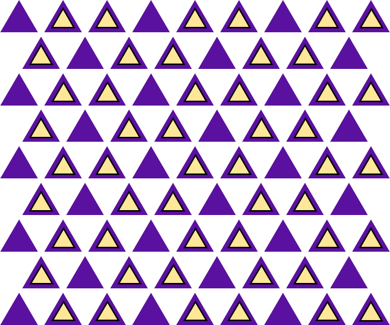 I Just Shifted Each Row Over By One Relative To The - Triangle (798x665), Png Download
