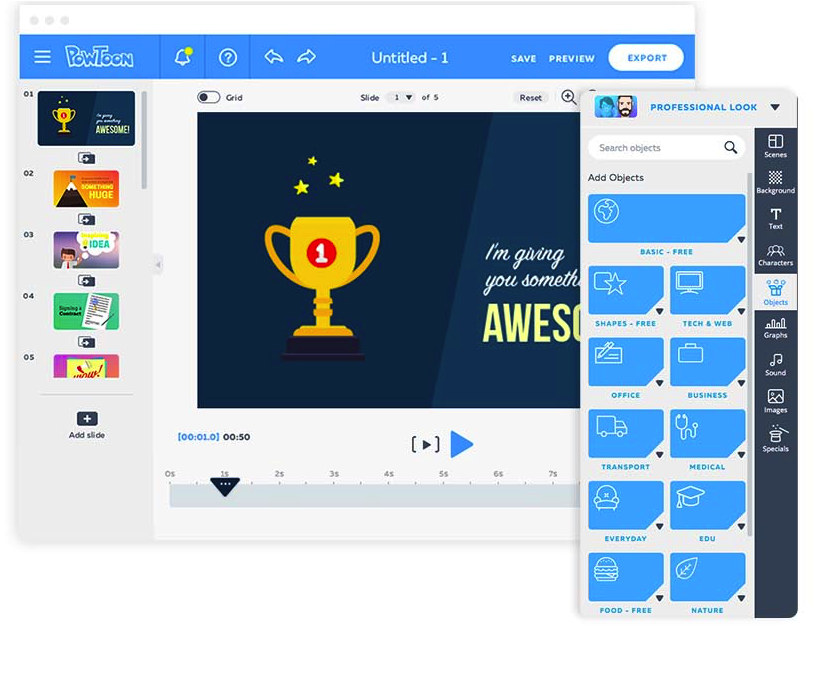 Powtoon Best Free Animation Software - Efectos Visuales En Powtoon (992x992), Png Download