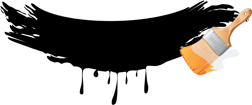 Paint Brush Orange Free (1089x462), Png Download