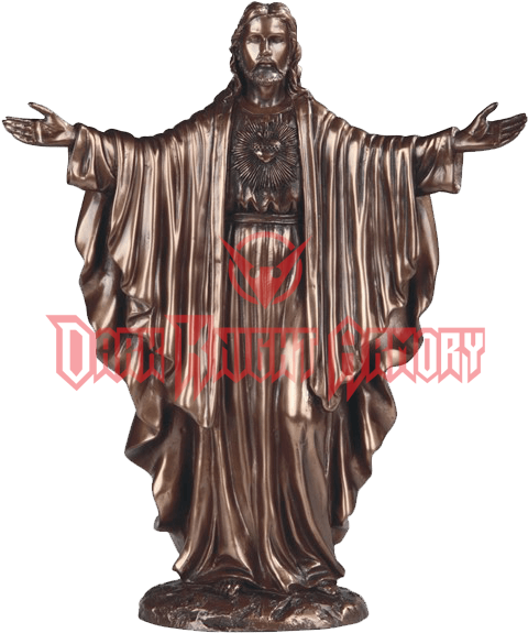 Bronze Sacred Heart Of Jesus Statue - Grand Way (588x588), Png Download