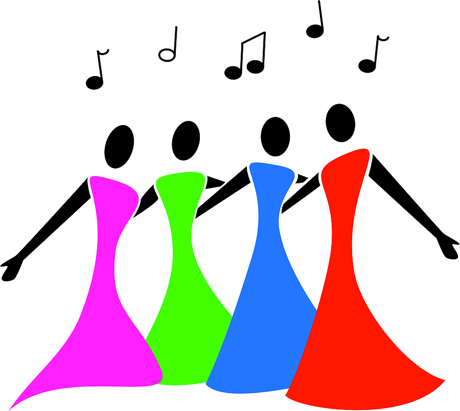 Singer Clip Art - Ladies Choir Clip Art (900x805), Png Download