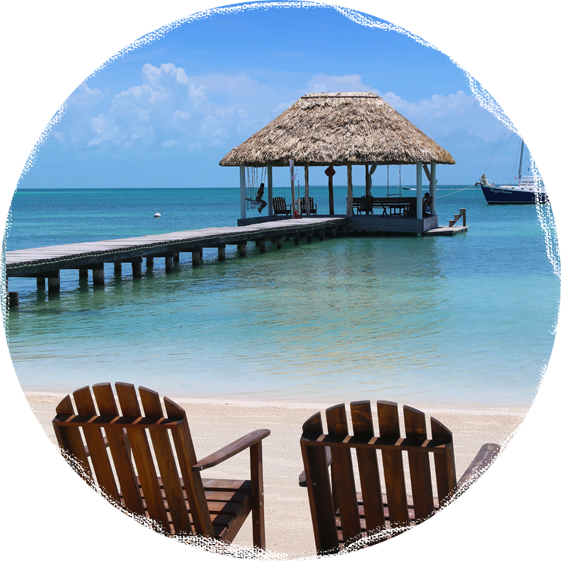 Beach Caye Caulker Hotel - Gazebo (561x561), Png Download