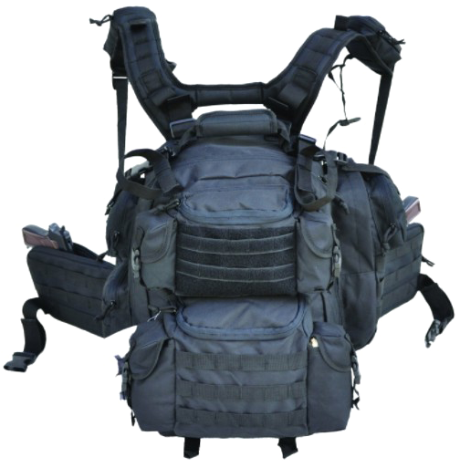 Survival Backpack Transparent - Backpack Tactical Gun (755x541), Png Download