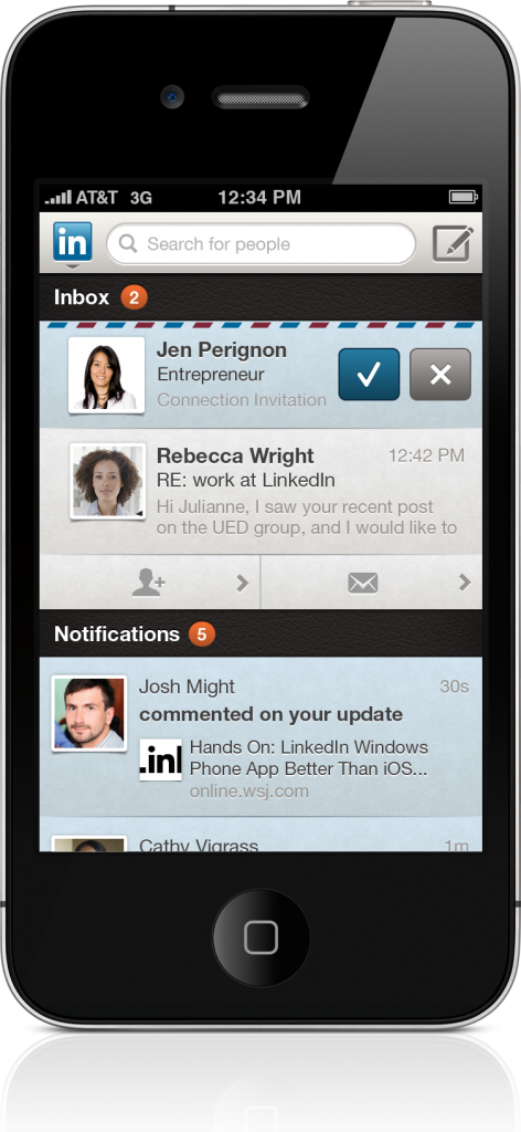 2012 09 07 - Linkedin Mobile Post (472x1024), Png Download