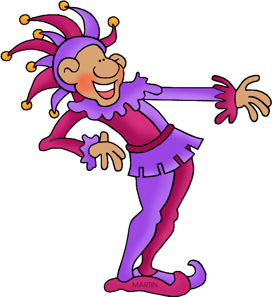 Singing Clipart Phillip Martin - Jester Clipart (564x648), Png Download