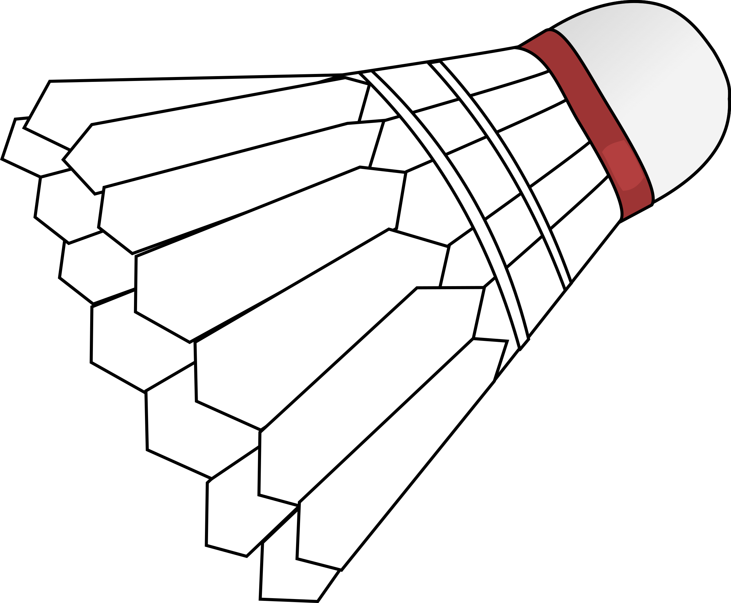 2400 X 1981 0 - Badminton Racket Drawing Easy (2400x1981), Png Download