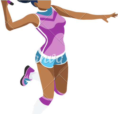 Badminton Clipart Girl - Badminton Vector Png (640x480), Png Download