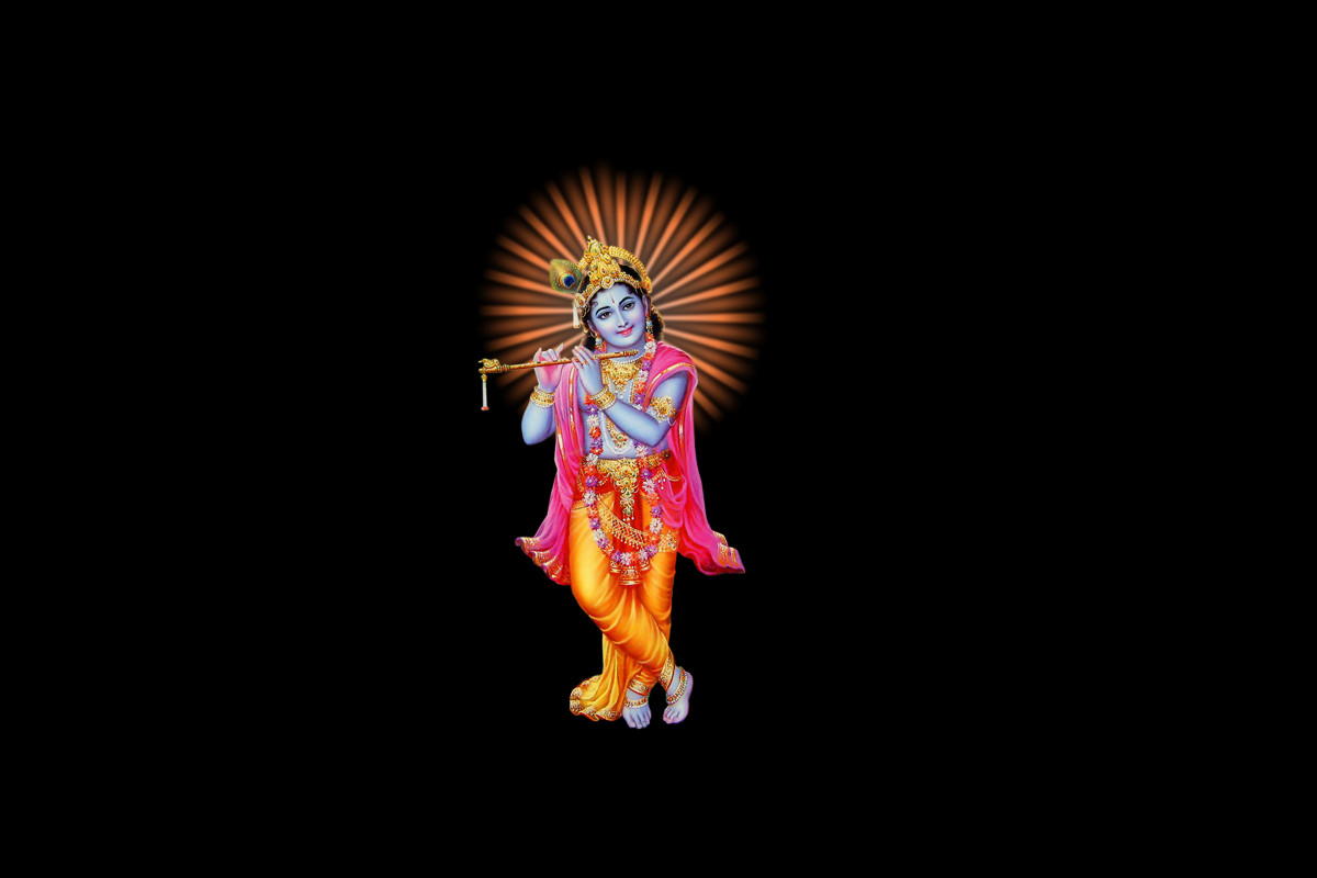 God Png - Lord Krishna With Quotes (1200x800), Png Download