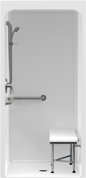 Front View Large Image - Shower Front View Png (700x700), Png Download