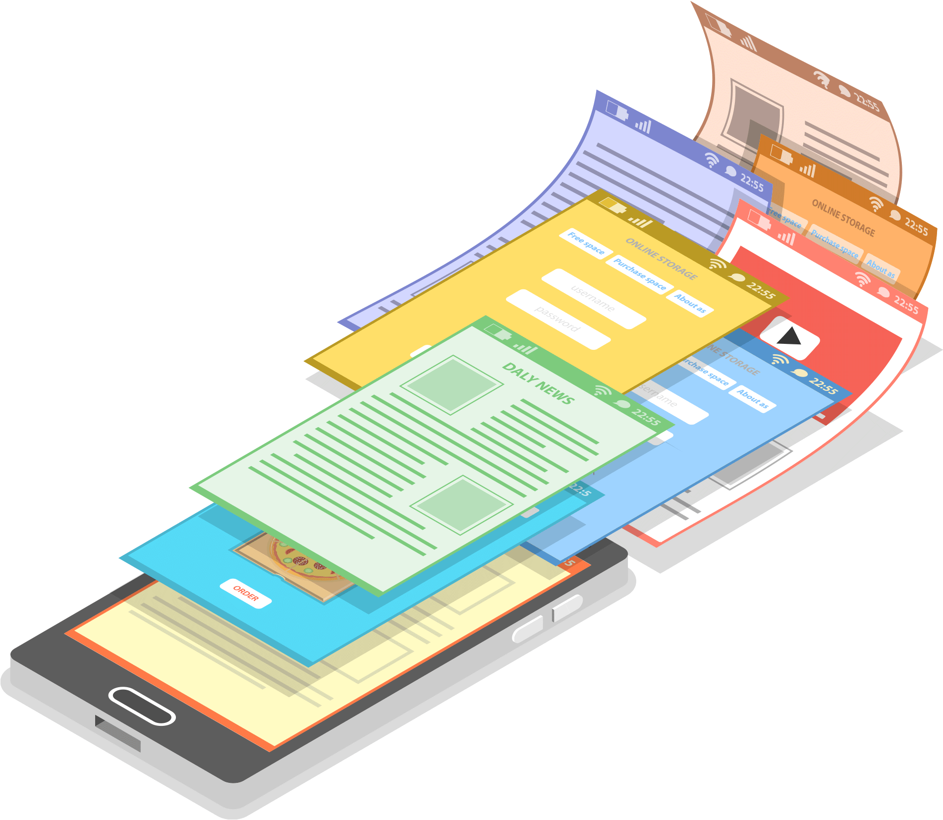 Isometric Flat Vector (715x715), Png Download