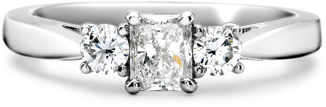 Winsor Bishop Inspire 'royal Radiant' Three Stone Diamond - Pre-engagement Ring (800x800), Png Download