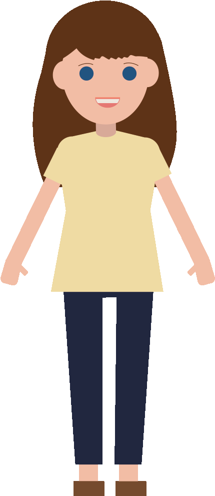 Mother With Short Brown Hair Clip Art At Clker - Illustration (430x991), Png Download