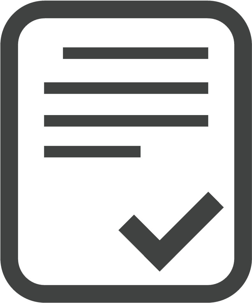 Paper With Checkmark - Paper With Check Mark (889x1075), Png Download