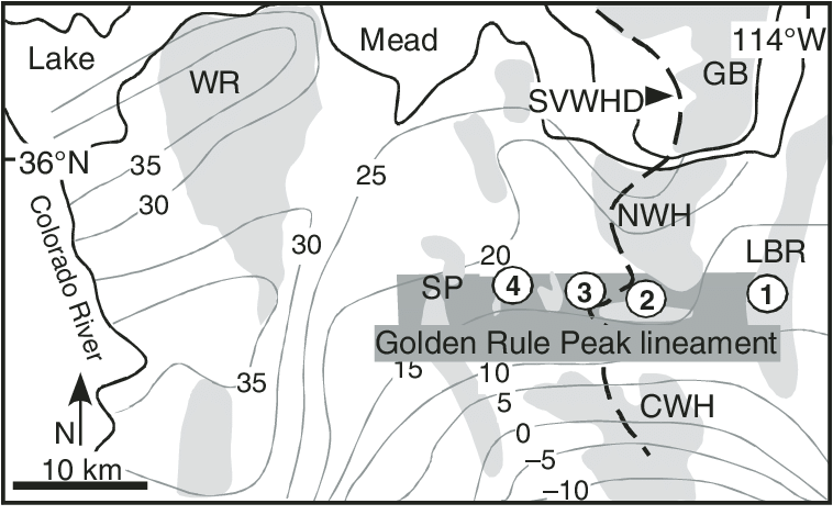 Map Of The Eastern Lake Mead Area Showing Location - Illustration (758x475), Png Download