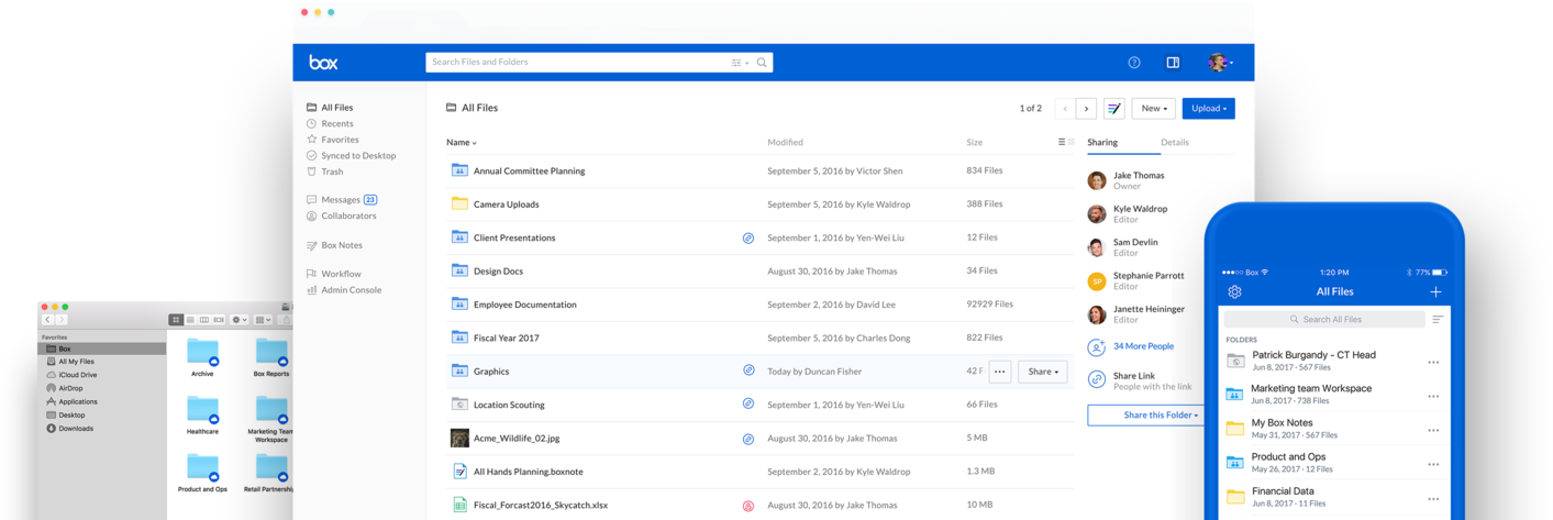 Easily Secure, Manage And Share All Your Files - Box Teams (1440x495), Png Download