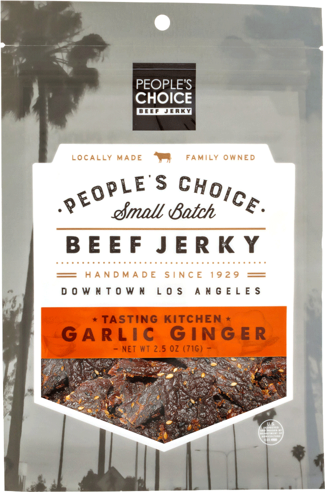 Garlic-ginger V=1522694496 - People's Choice Beef Jerky (694x1024), Png Download