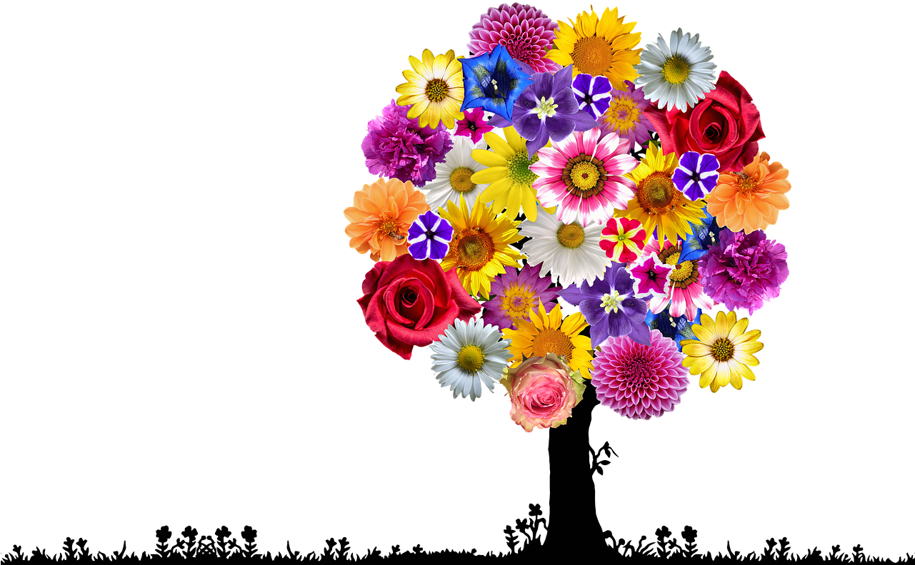 Flowers Tree Harmony - Happy Teachers Day Flowers (1280x853), Png Download