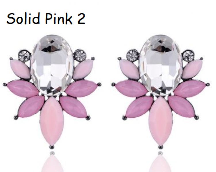 Crystal Opal Stone Stud Earrings Golden Fish Design - Earrings (750x750), Png Download
