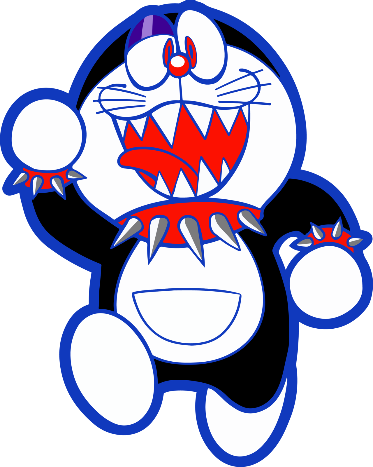 Doraemon, But Goth - Cartoon (1280x1600), Png Download