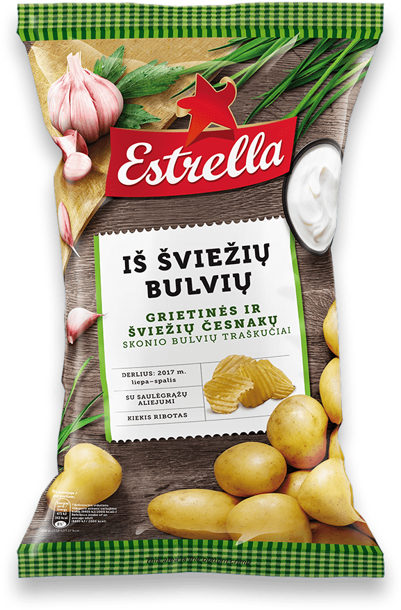 Estrella Fresh Crop Fresh Garlic - Estrella Chips (751x1116), Png Download